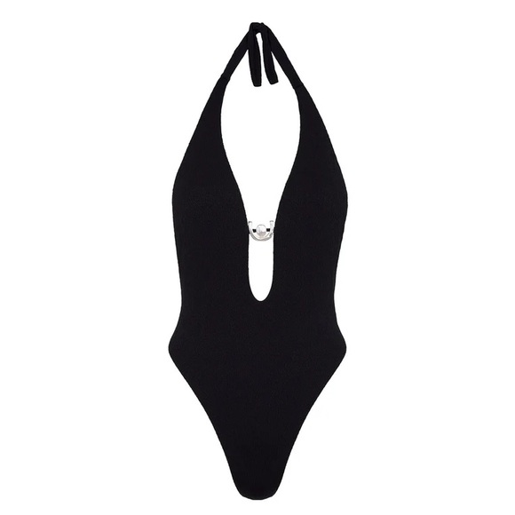 ViX Paula Hermanny Firenze Kori Brazilian One Piece In Black Swimsuit Sz S NWT - Picture 6 of 6